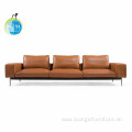 Three Seating Office Furniture Leather waiting Room Sofa